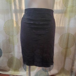 Torrid black lace A-line pencil skirt (26W)